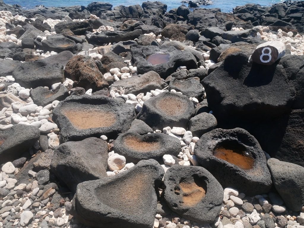 Lapakahi national park - Récupération de sel