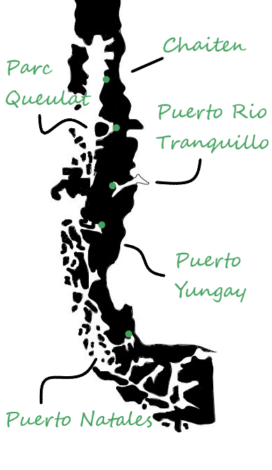 Carte Chili détail Carretera austral
