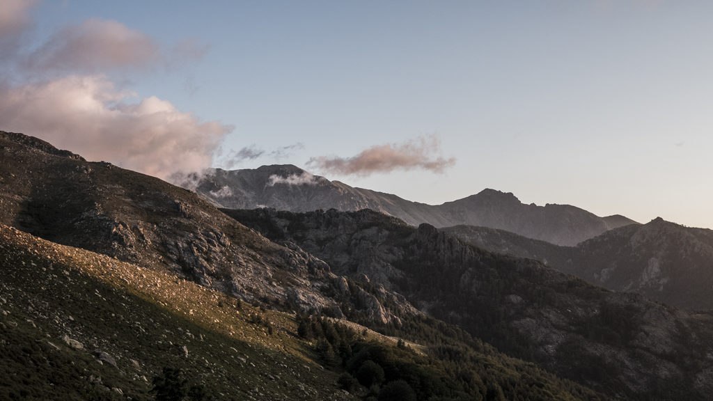 Dernier lever de soleil sur le GR20